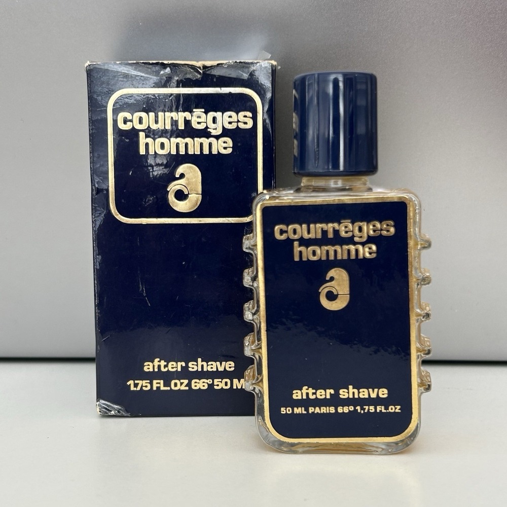 Vintage Extremely Rare Courreges Homme After Shave Splash 1.75 Fl Oz FULL BOTTLE